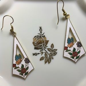 Gold plate vintage earrings